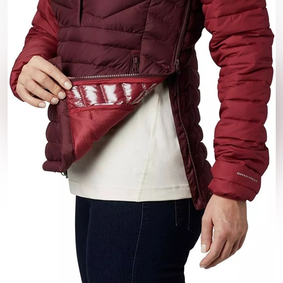 Columbia Powder Lite Omni-heat Insulated Anorak Malbec Thermal Jacket Sz M NWOT - Picture 8 of 16
